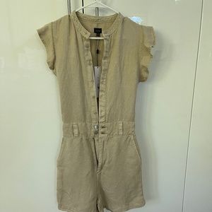 Joe’s - The Chelsea Romper/ ruffle romper putty